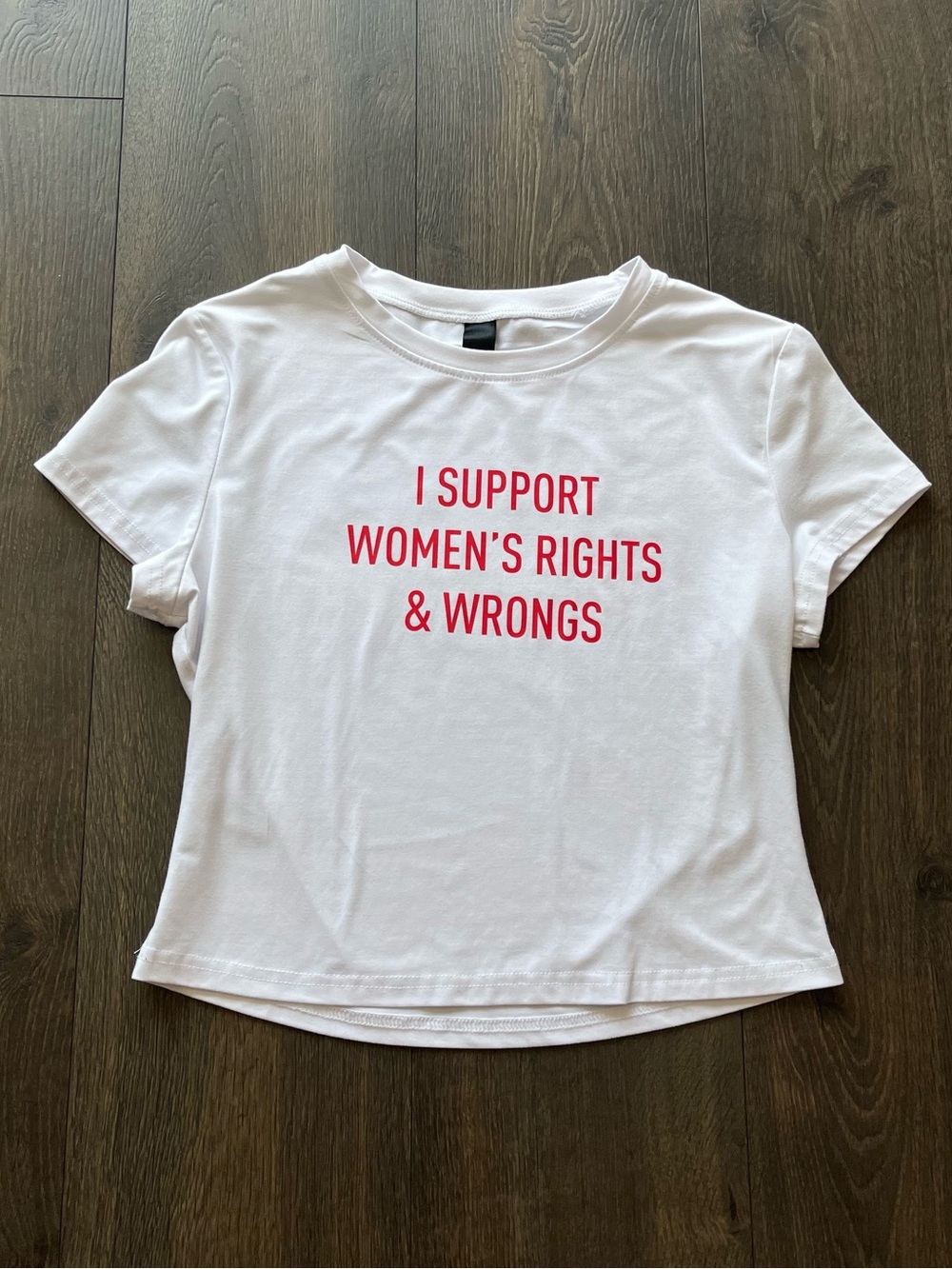 SHEIN “I Support Women's Rights & Wrongs” Graphic Tee